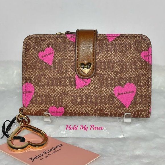 Juicy Couture Follow Your Heart Tab Card Bag Keychain or Backpack Wallet NWT - Picture 2 of 8